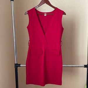 Mini red dress for women.